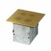 TWO GANG FLOOR BOX WITH TAMPER-WEATHER DUPLEX RECEPTACLE & MULTIMEDIA PORTS